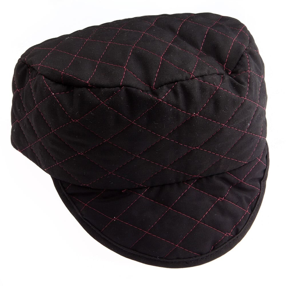 55853 Quilted Black Skull Cap, Siz